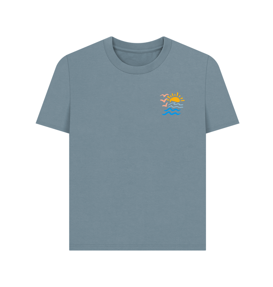 Stone Blue Printed T-shirt