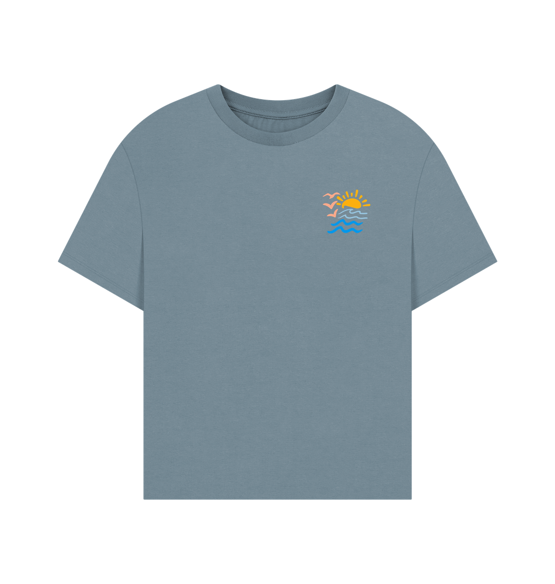 Stone Blue Printed T-shirt
