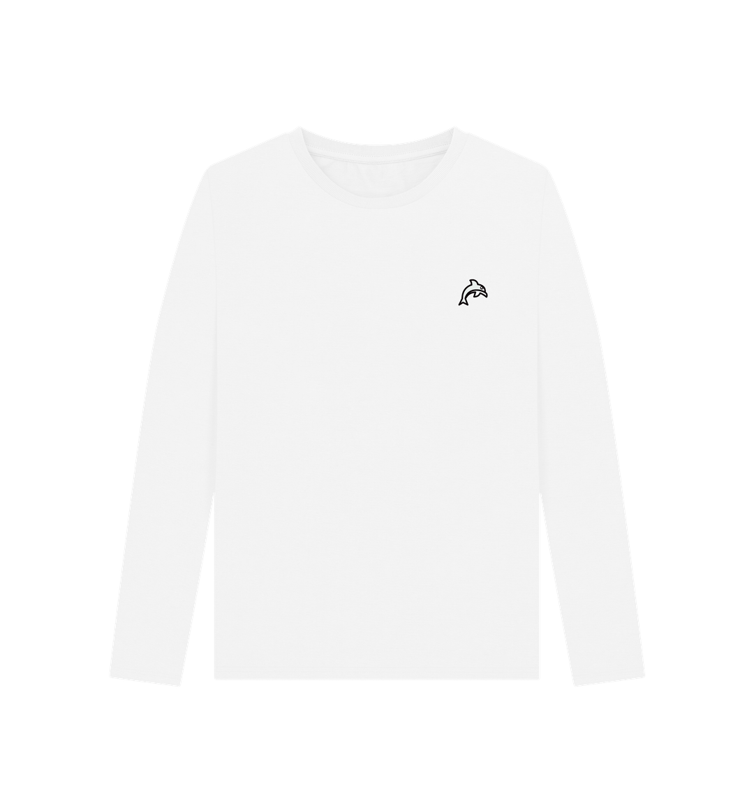 White Printed Long Sleeve T Shirt