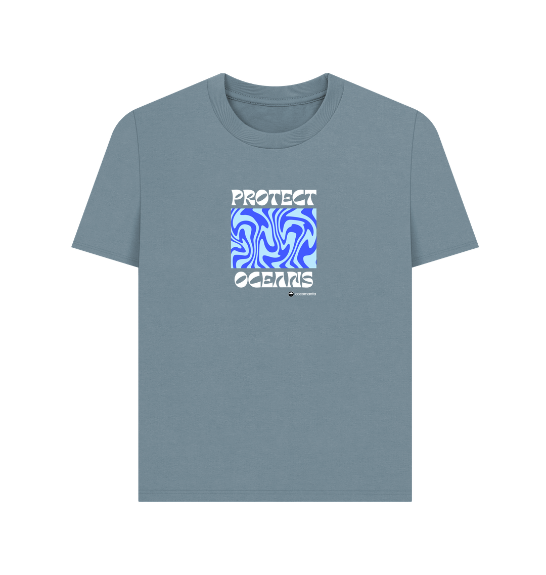 Stone Blue Printed T-shirt