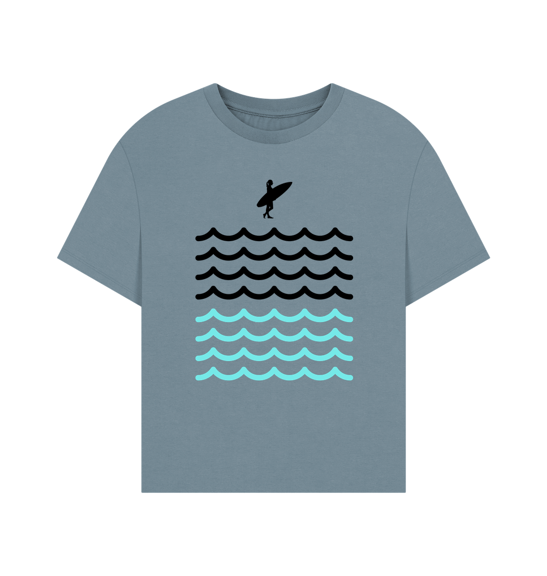 Stone Blue Printed T-shirt
