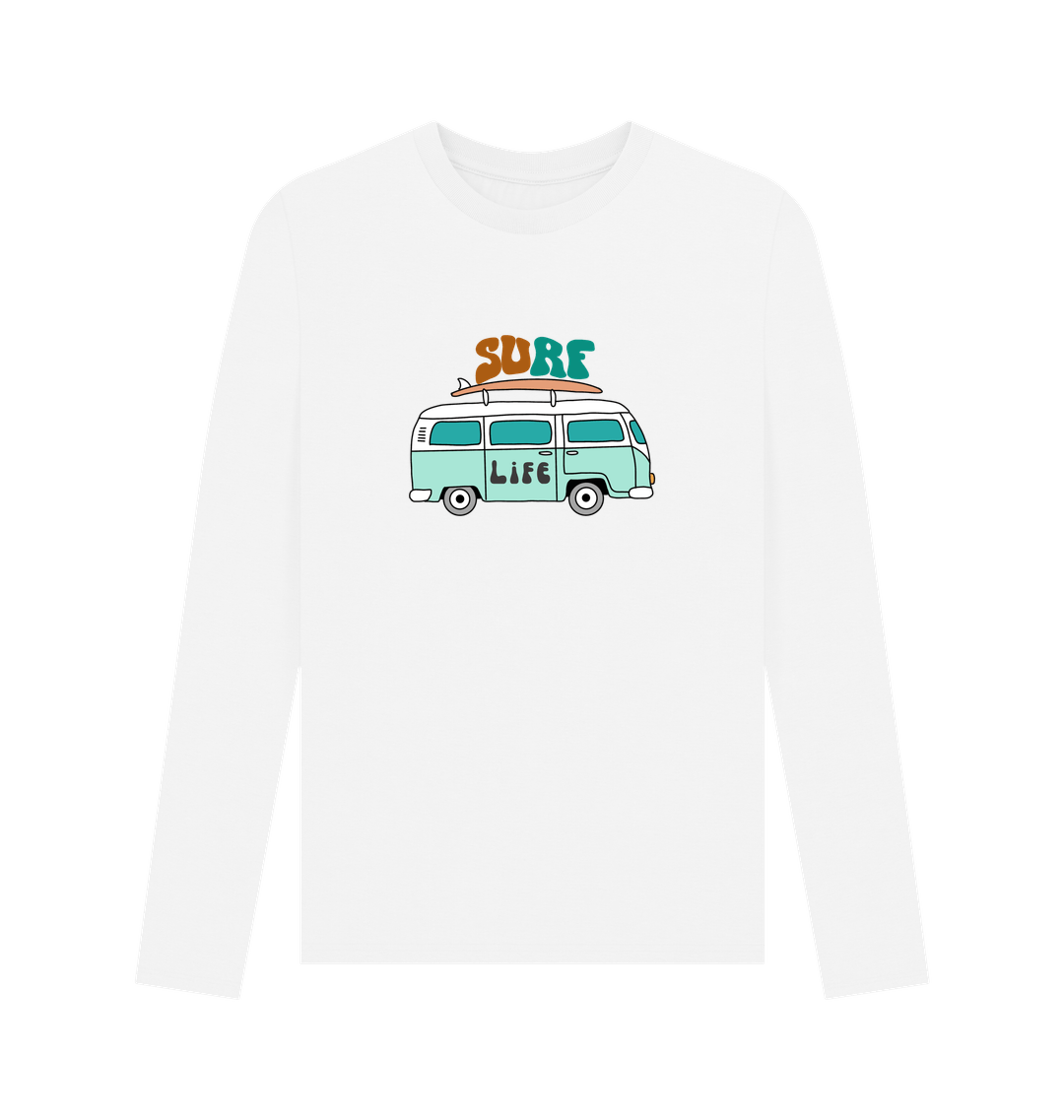 White Printed Long Sleeve T Shirt