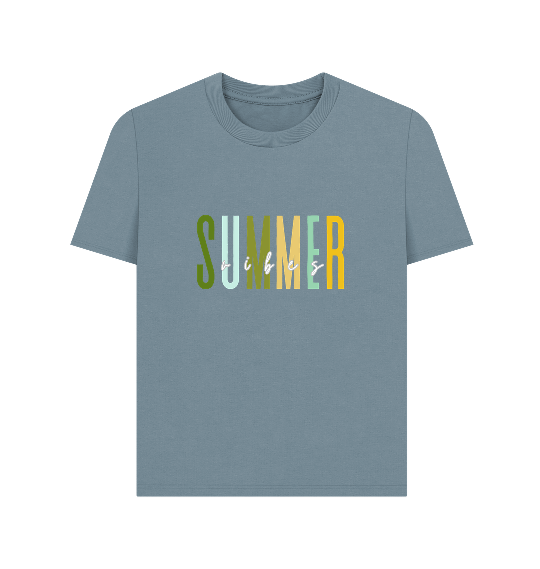 Stone Blue Printed T-shirt