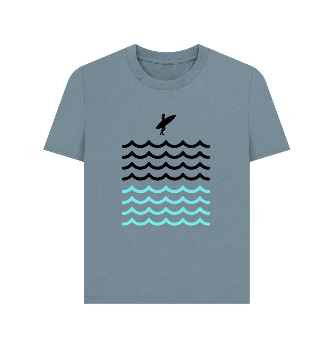 Stone Blue Printed T-shirt