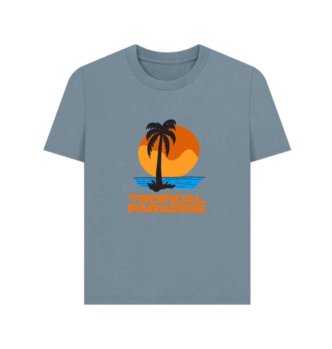 Stone Blue Printed T-shirt