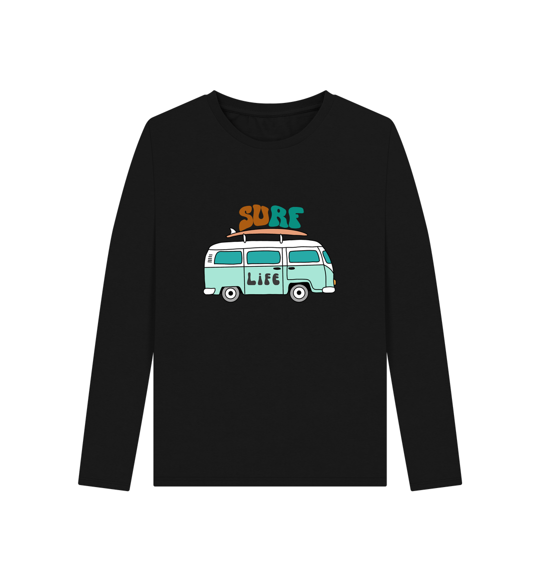 Black Printed Long Sleeve T Shirt