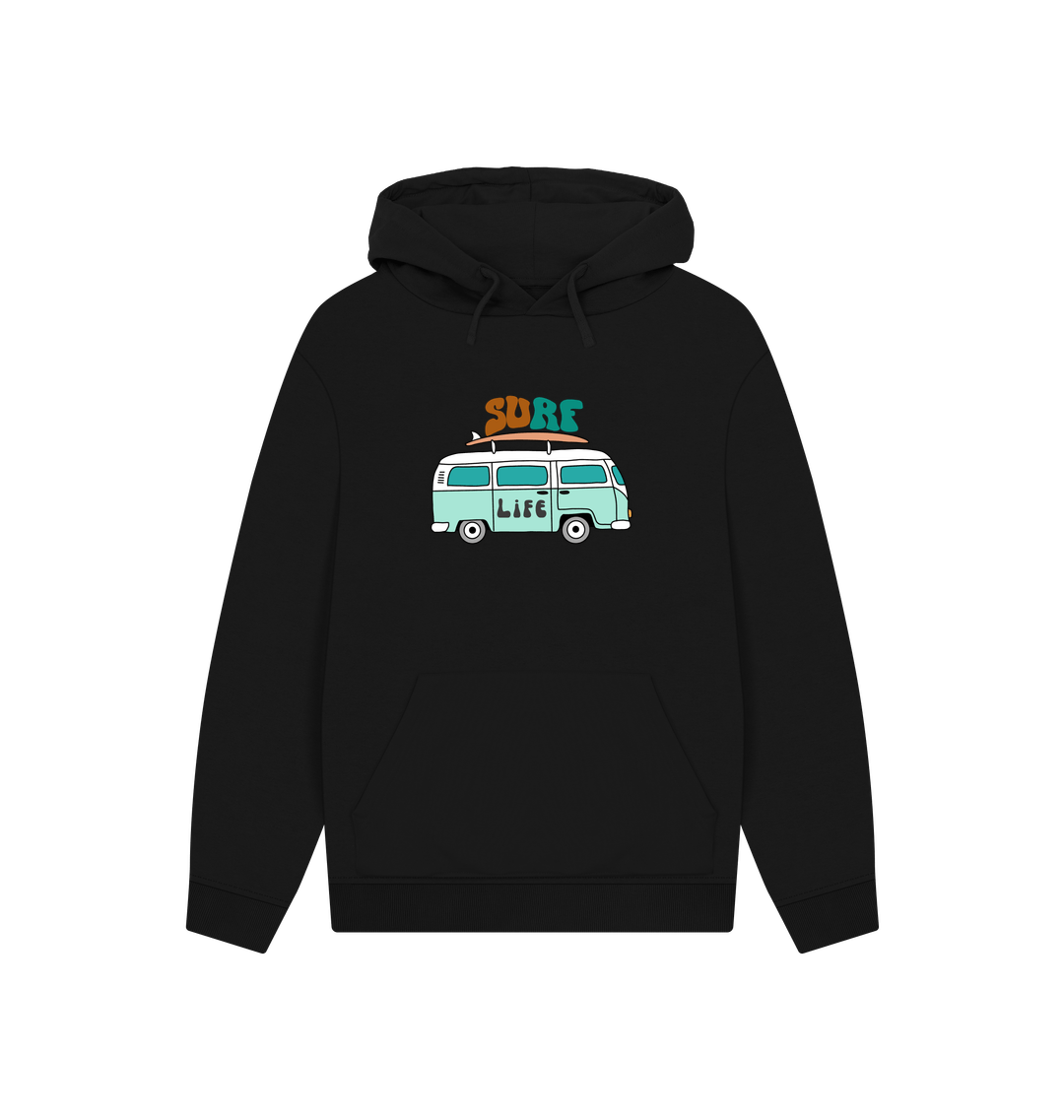 Black Printed Hoody