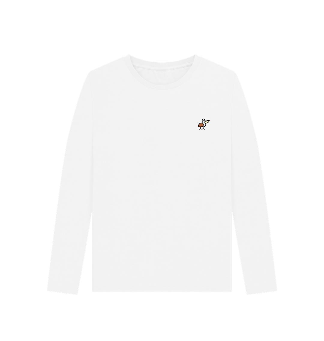 White Printed Long Sleeve T Shirt