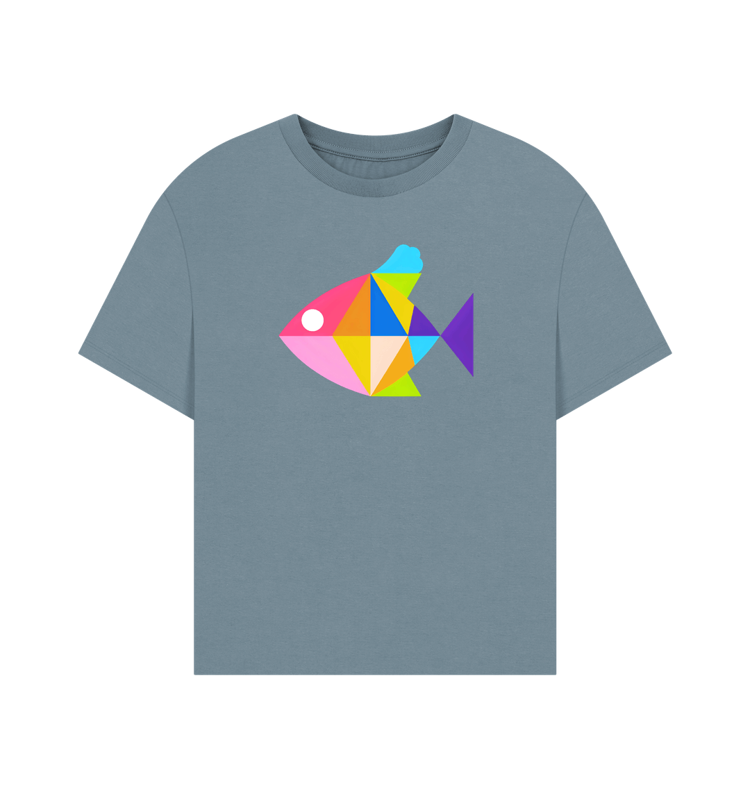 Stone Blue Printed T-shirt