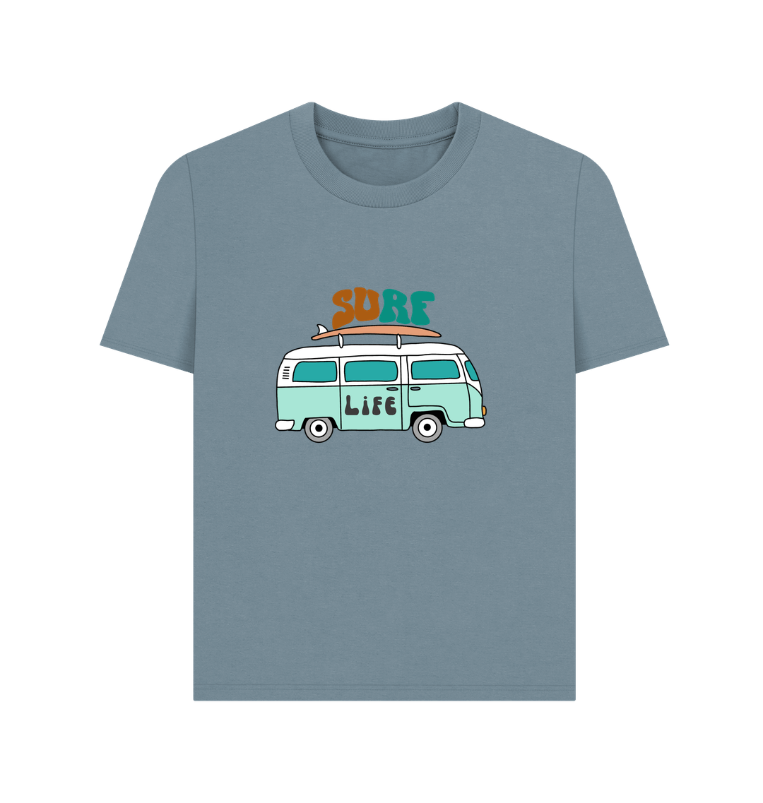 Stone Blue Printed T-shirt