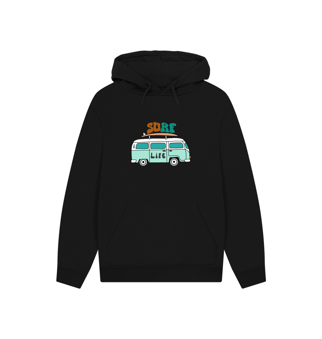 Black Printed Hoody