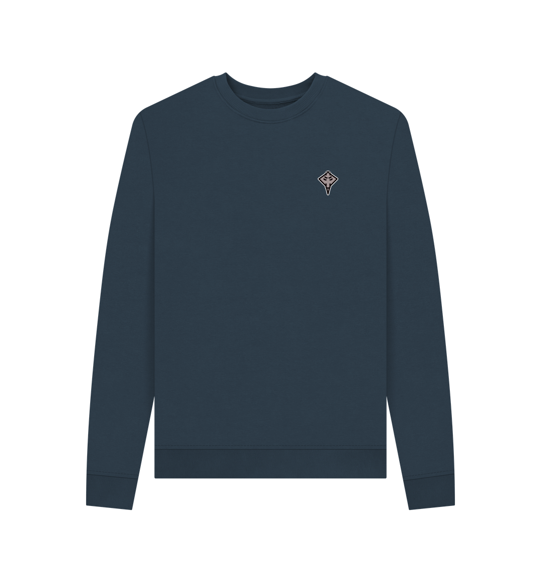 Navy Blue Printed Sweater