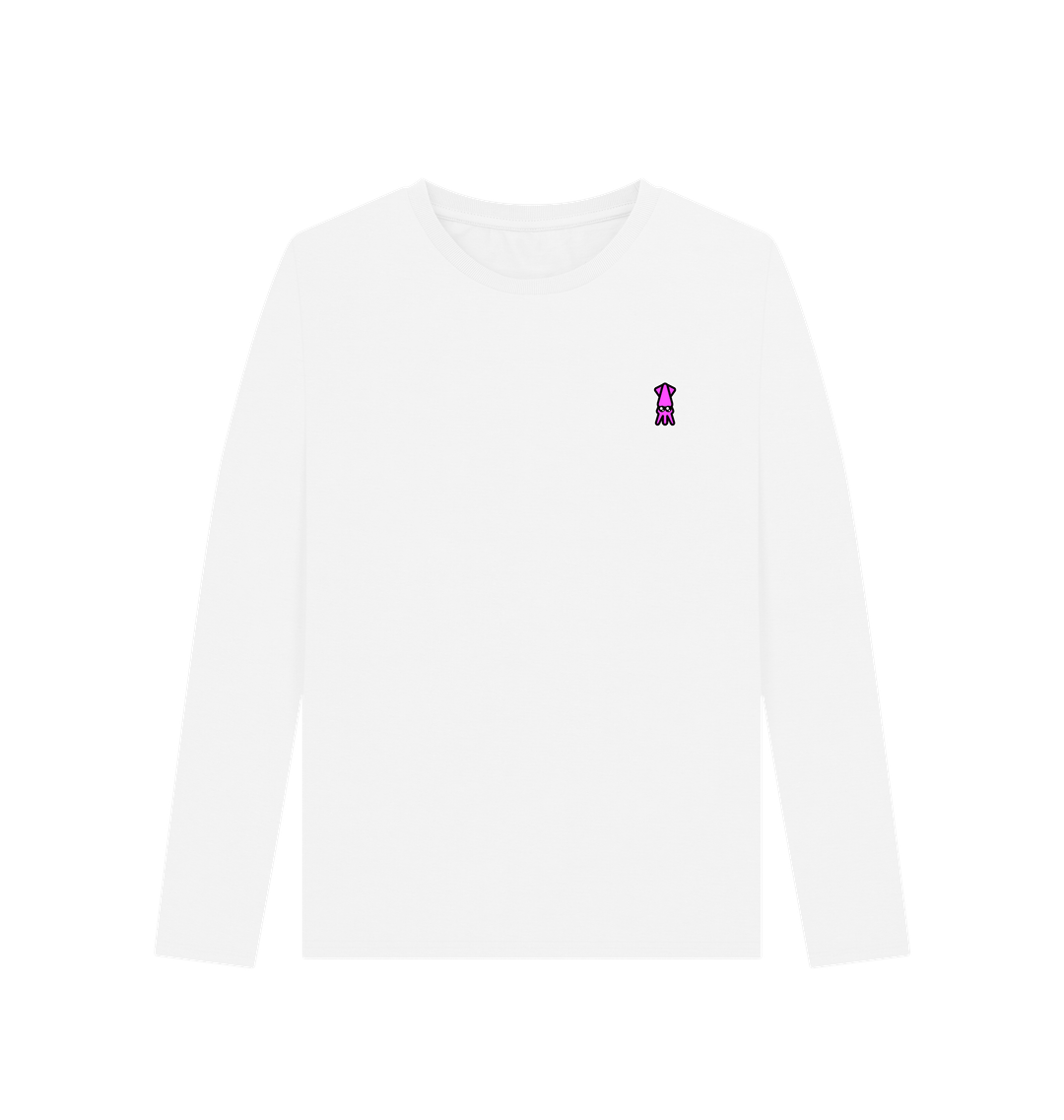 White Printed Long Sleeve T Shirt