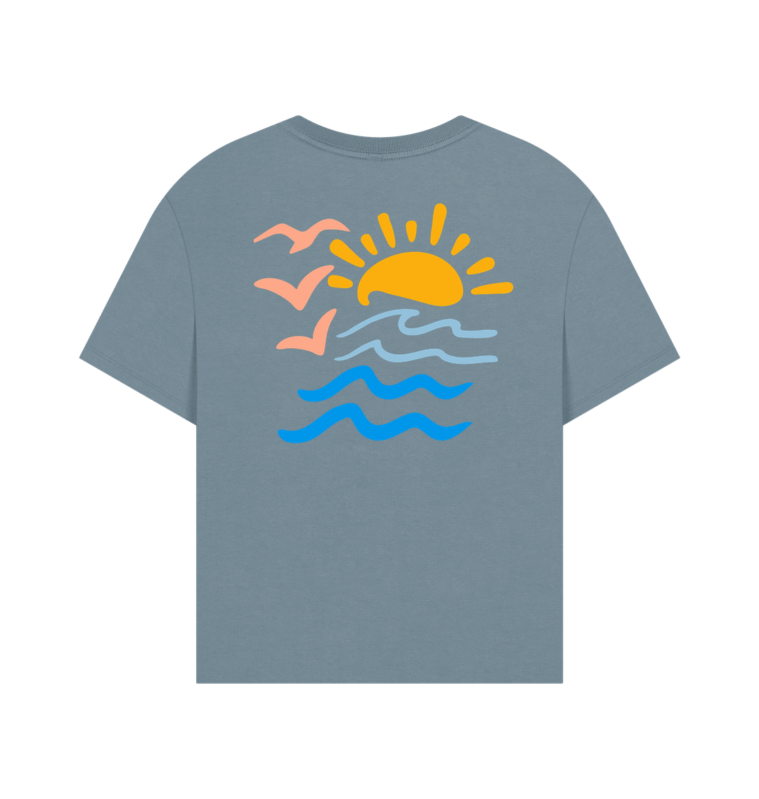 Stone Blue Printed T-shirt