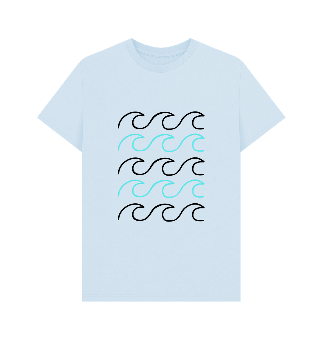 Sky Blue Printed T-shirt