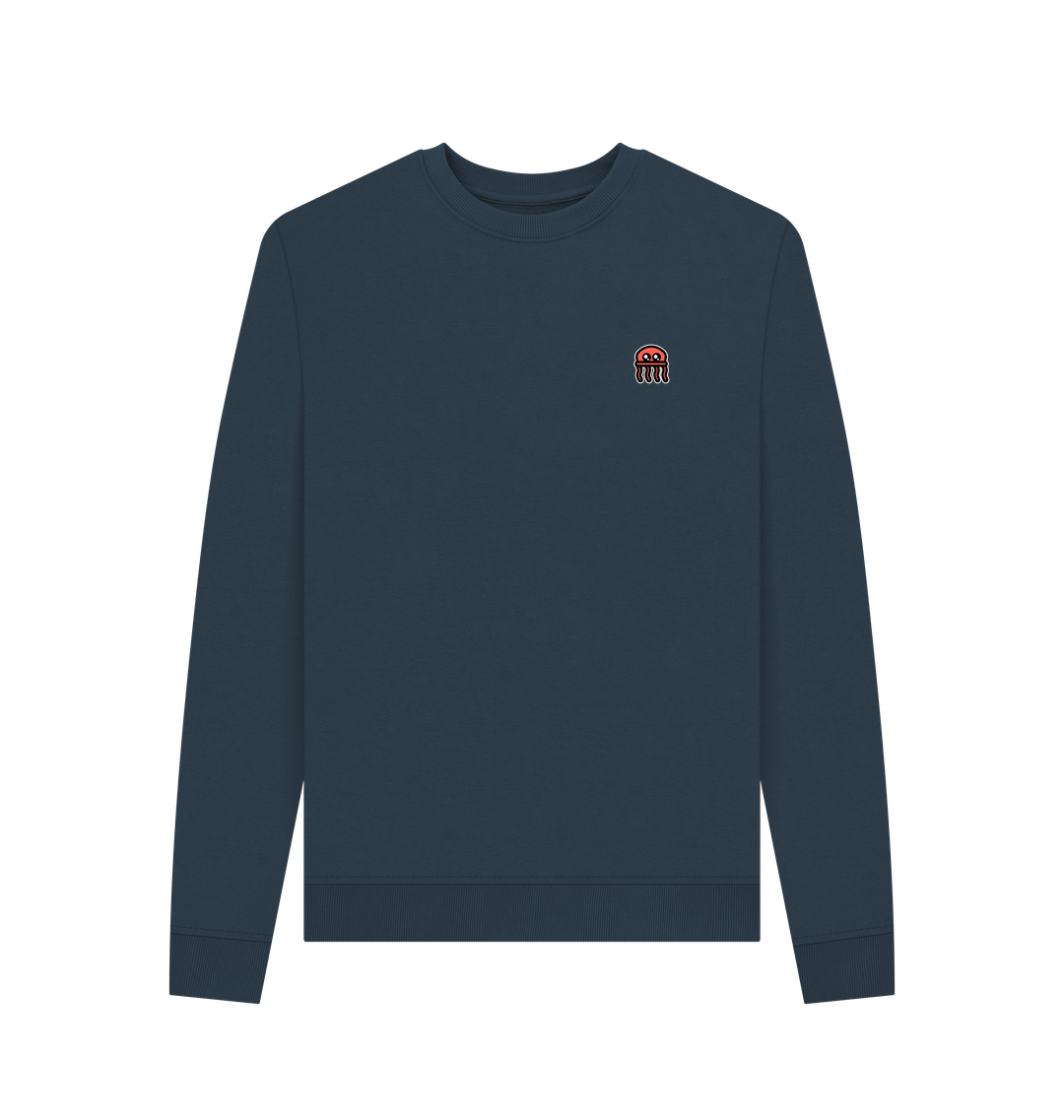 Navy Blue Printed Sweater