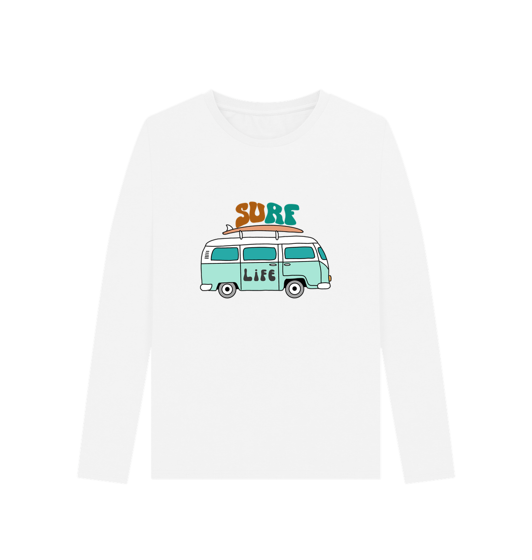 White Printed Long Sleeve T Shirt