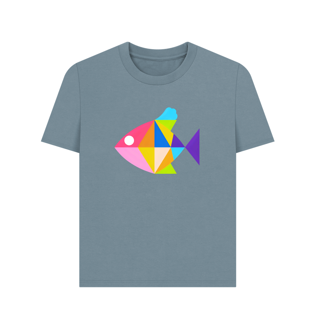 Stone Blue Printed T-shirt