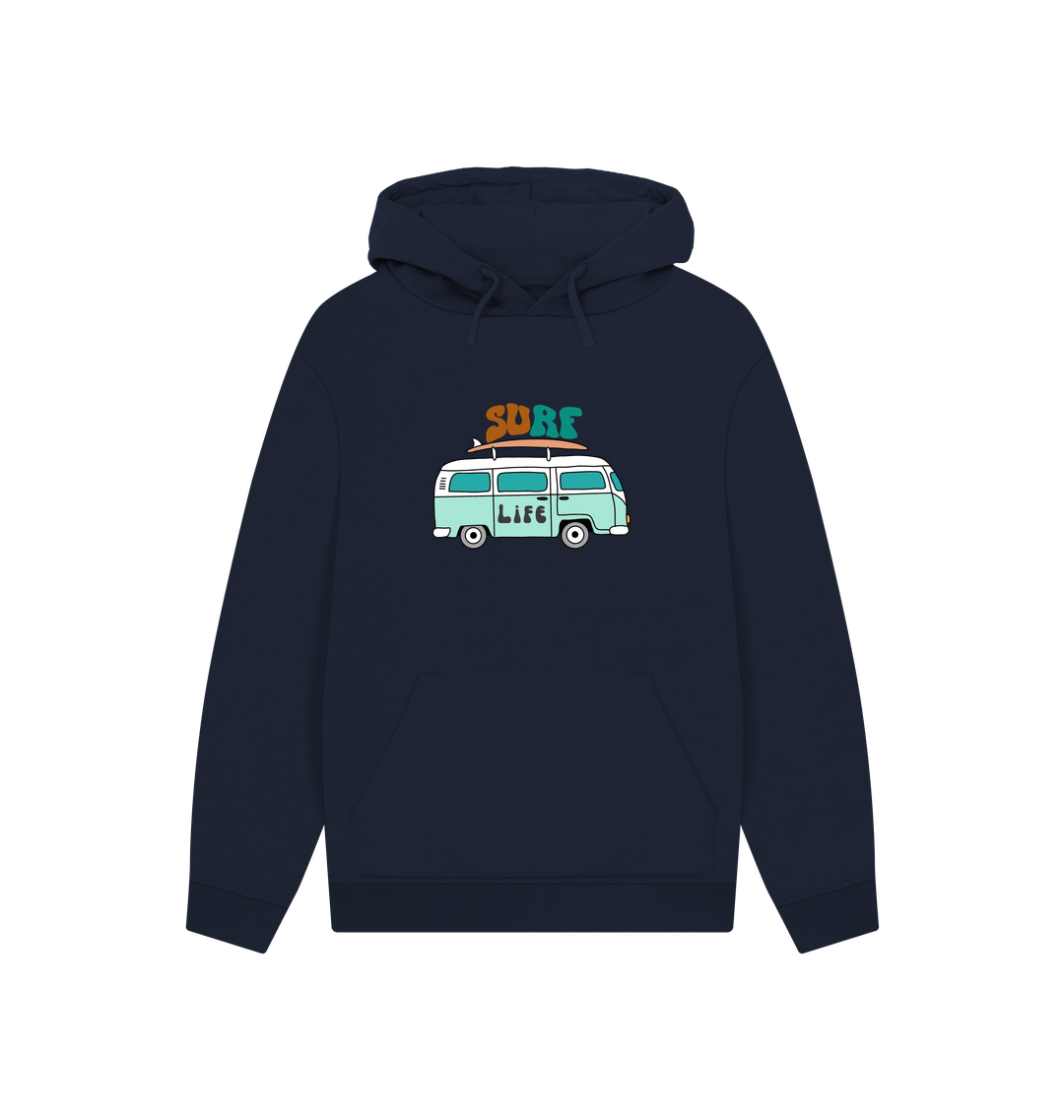 Navy Printed Hoody