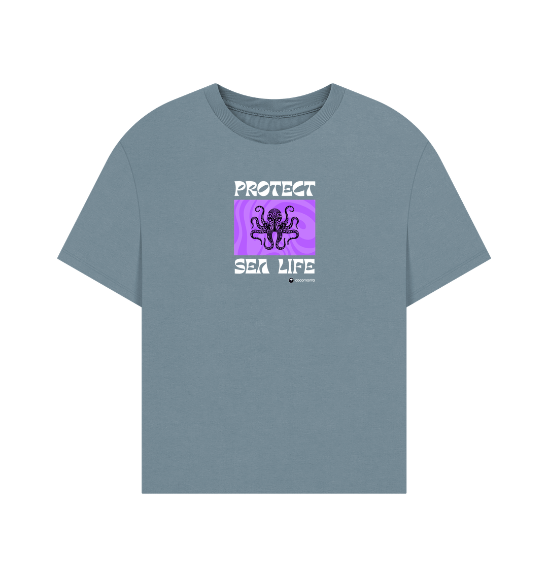 Stone Blue Printed T-shirt
