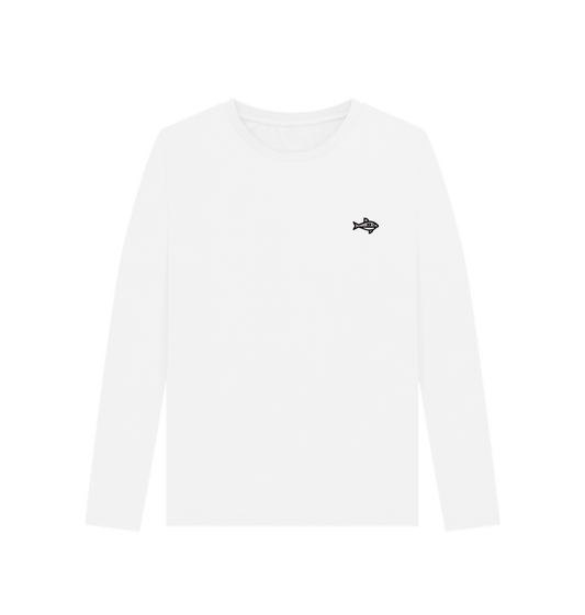 White Printed Long Sleeve T Shirt