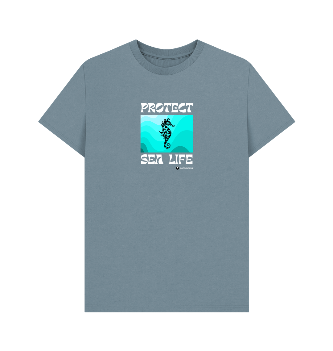 Stone Blue Printed T-shirt
