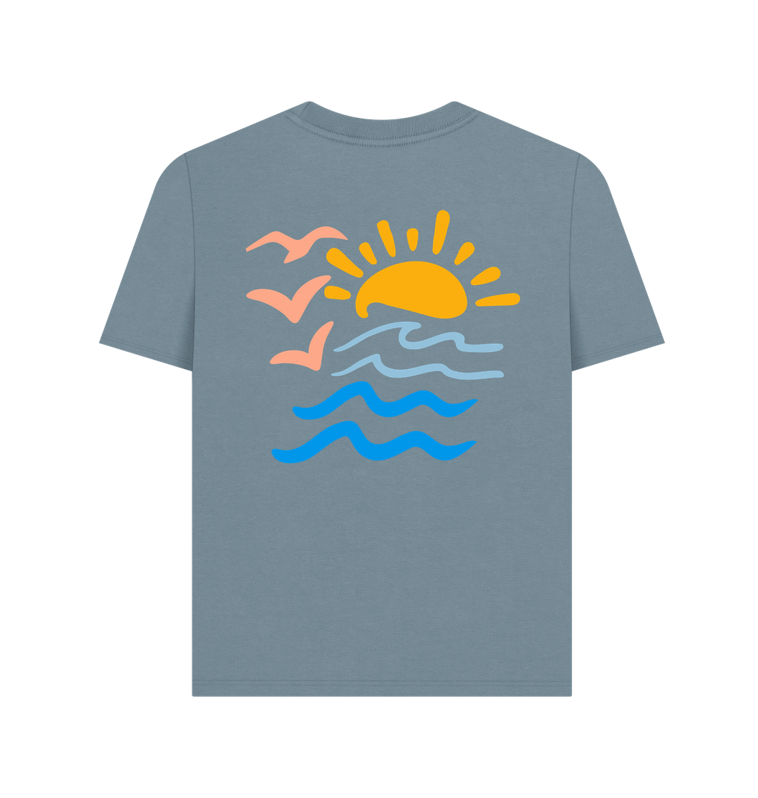 Stone Blue Printed T-shirt