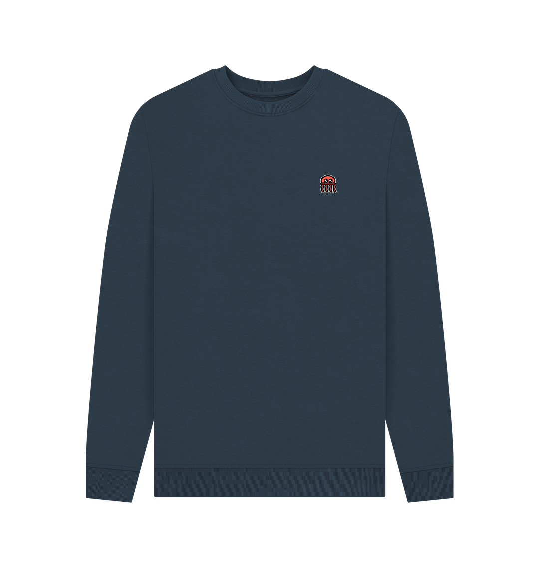 Navy Blue Printed Sweater