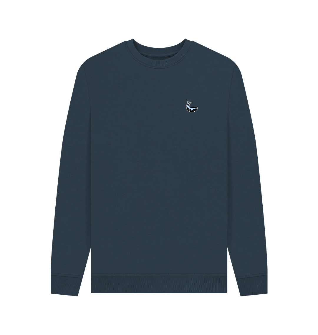 Navy Blue Printed Sweater