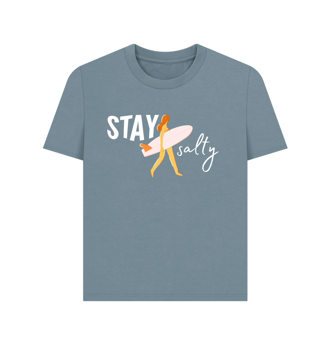 Stone Blue Printed T-shirt