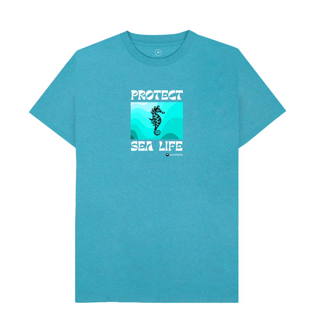 Ocean Blue Recycled Printed T-Shirt