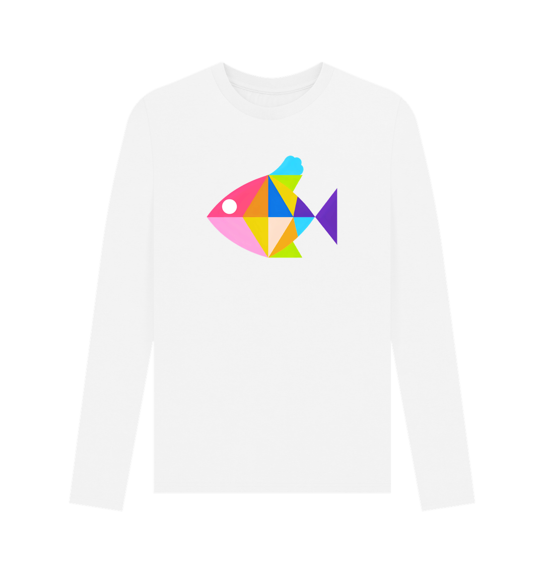 White Printed Long Sleeve T Shirt