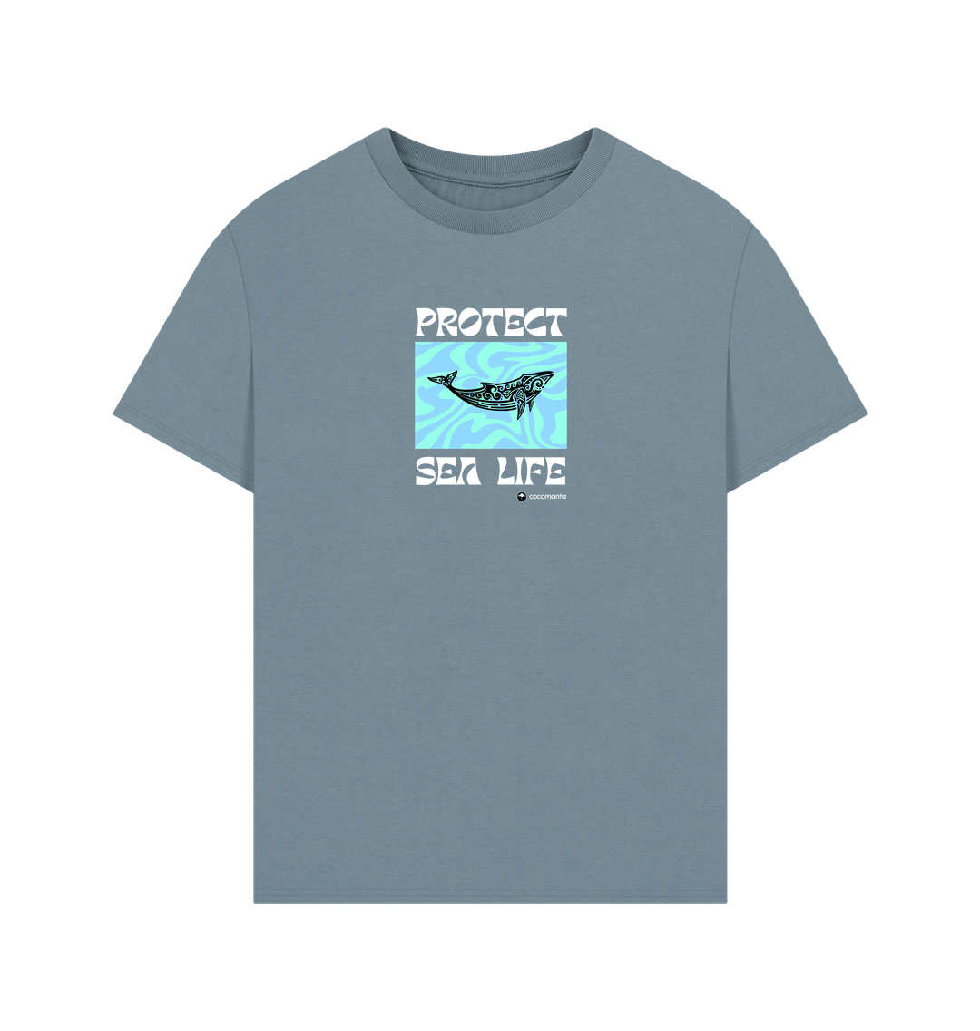 Stone Blue Printed T-shirt