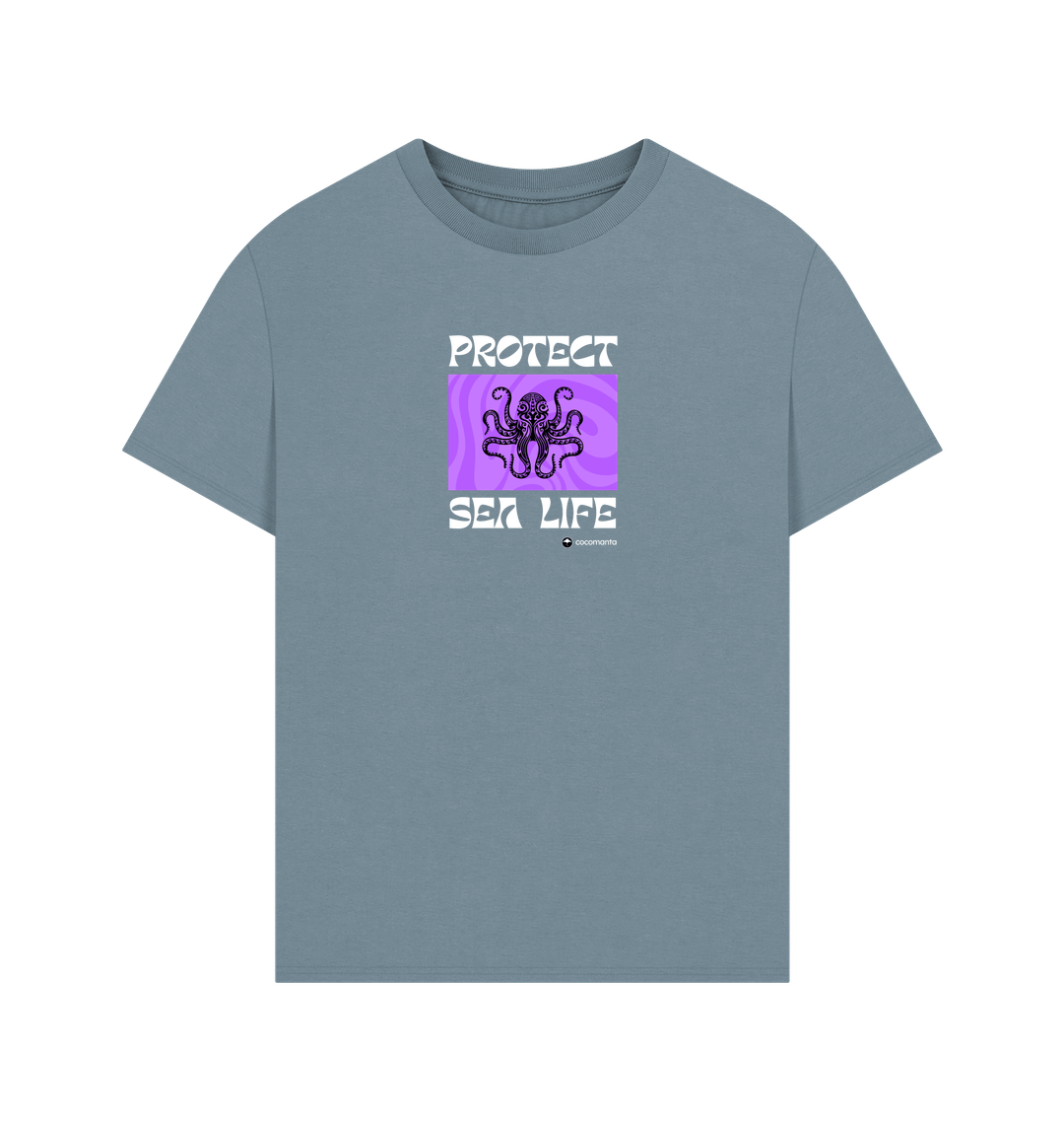 Stone Blue Printed T-shirt