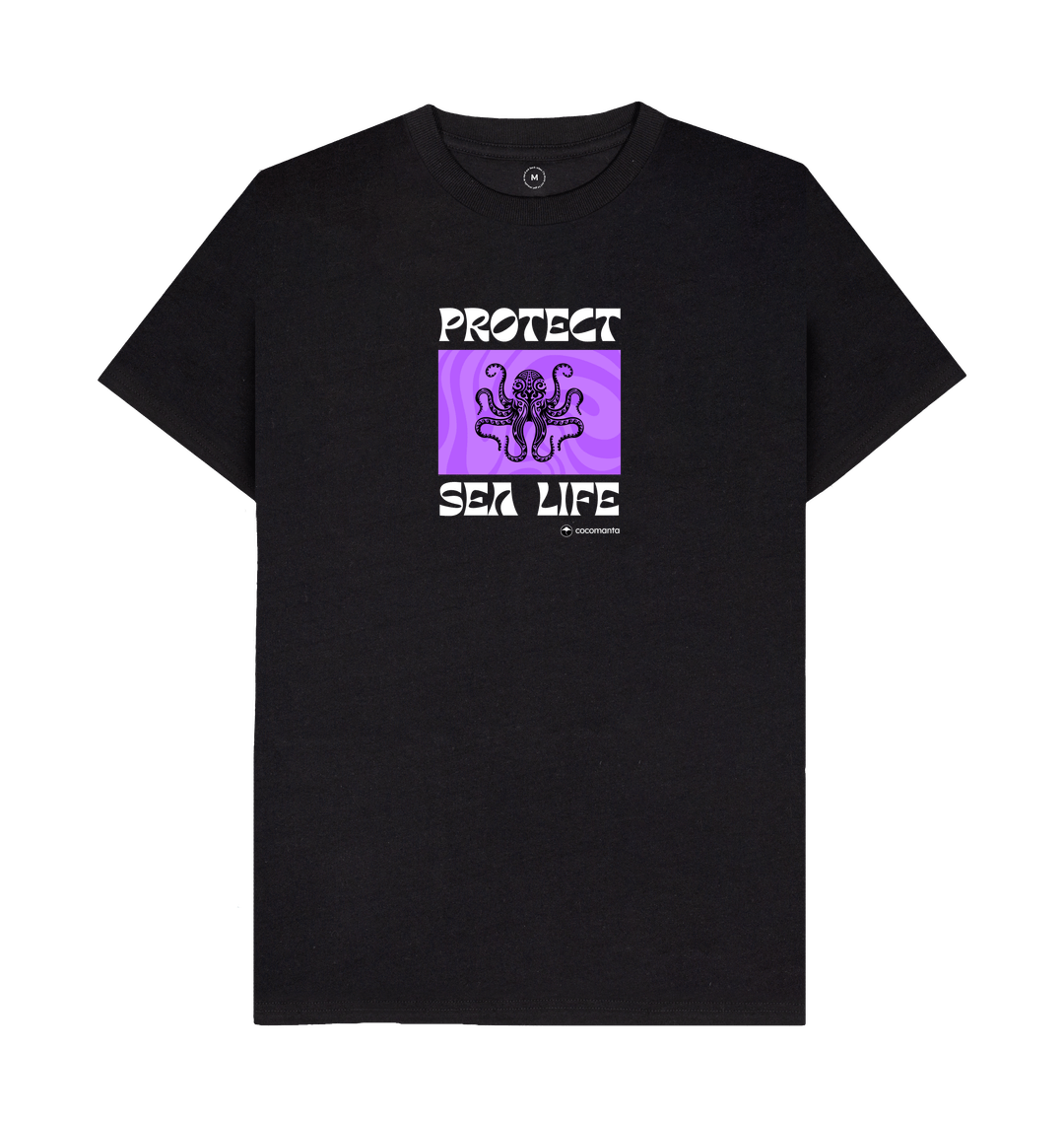 Black Recycled Printed T-Shirt