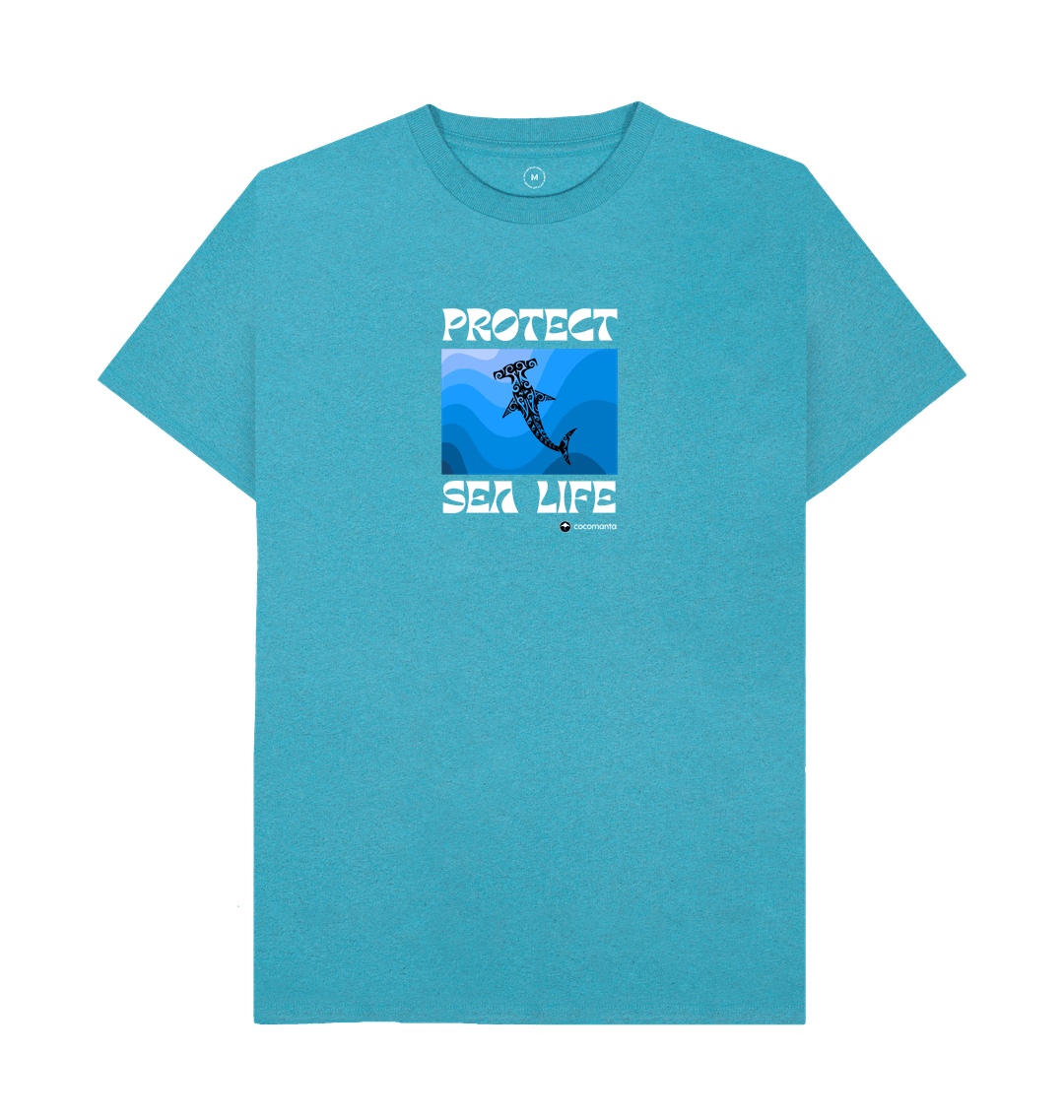 Ocean Blue Recycled Printed T-Shirt