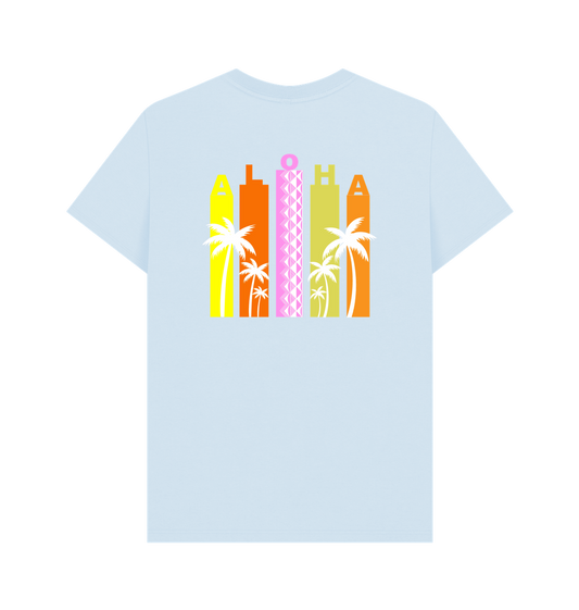 Sky Blue Printed T-shirt