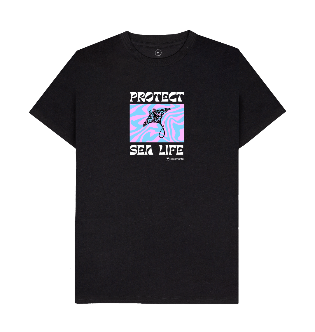 Black Recycled Printed T-Shirt
