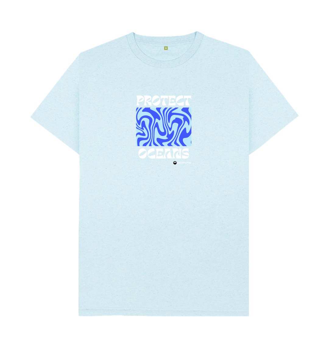Light Blue Recycled Printed T-Shirt
