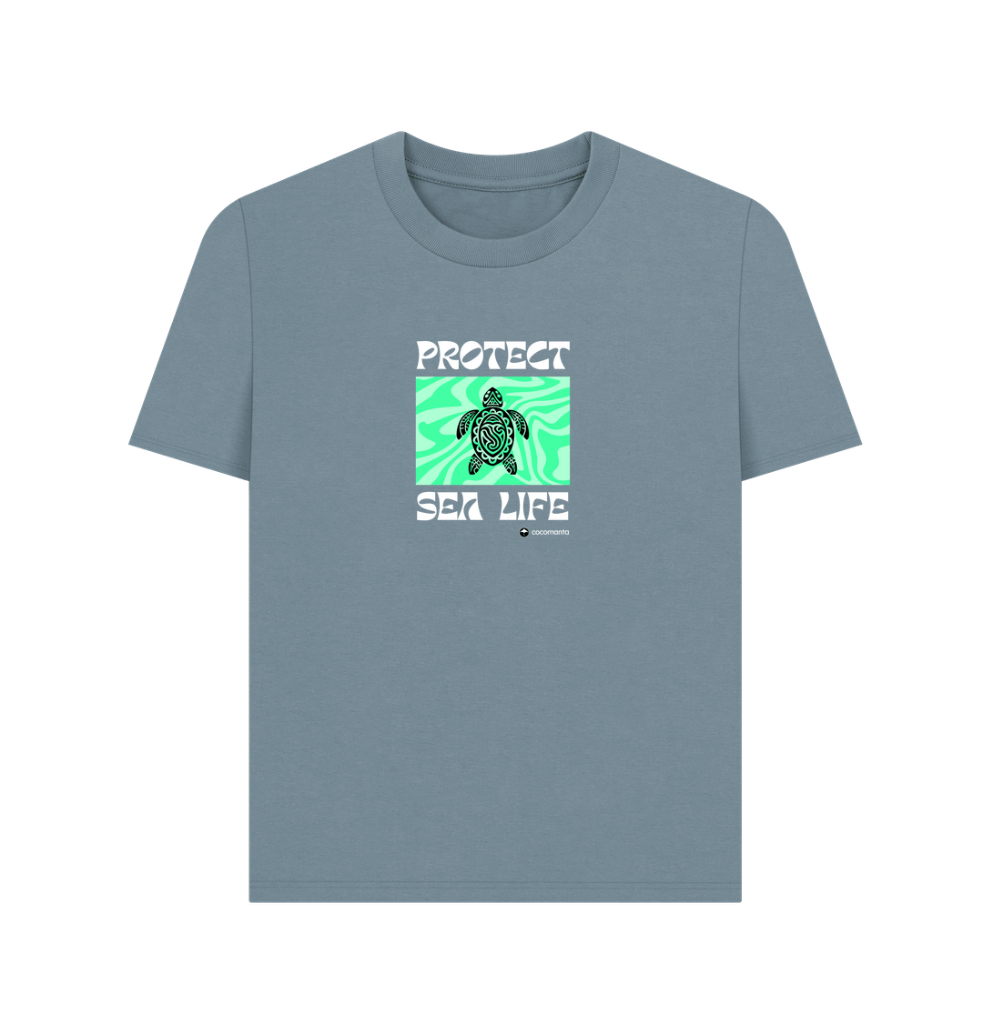 Stone Blue Printed T-shirt