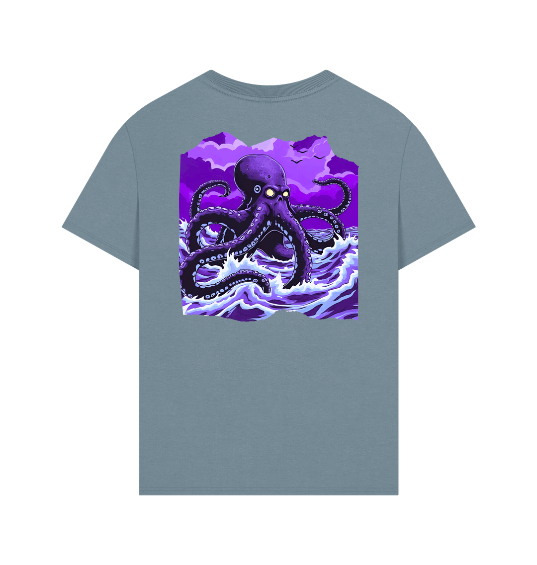 Stone Blue Printed T-shirt
