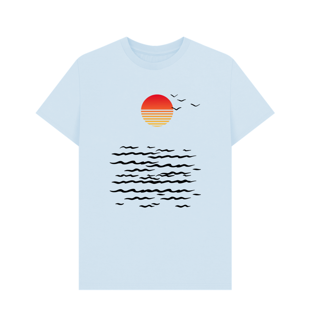 Sky Blue Printed T-shirt