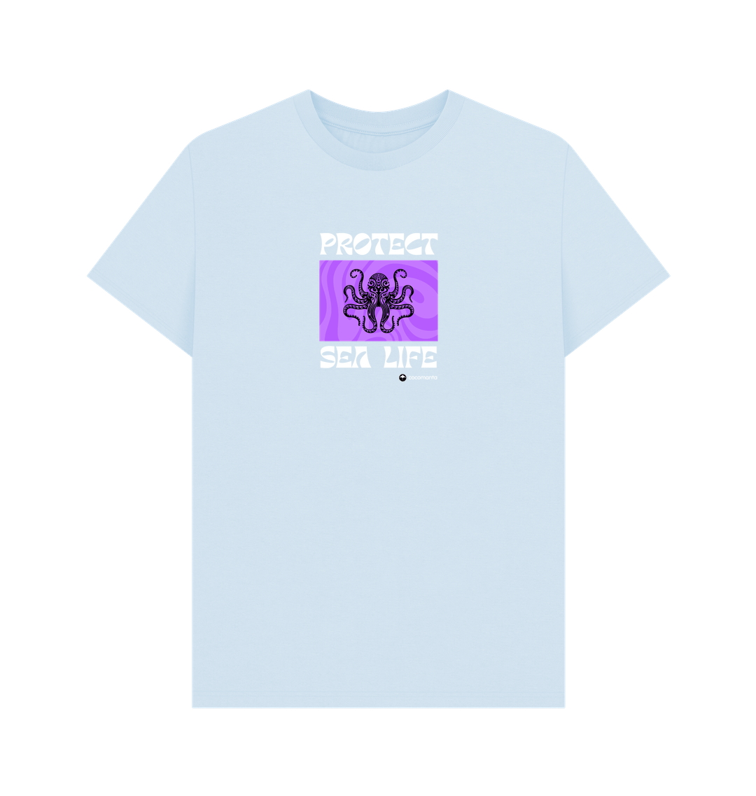 Sky Blue Printed T-shirt