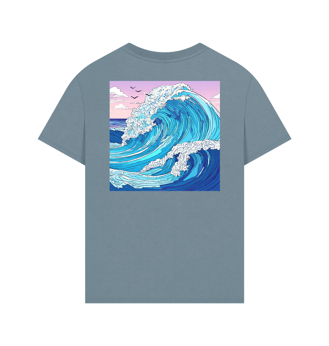 Stone Blue Printed T-shirt