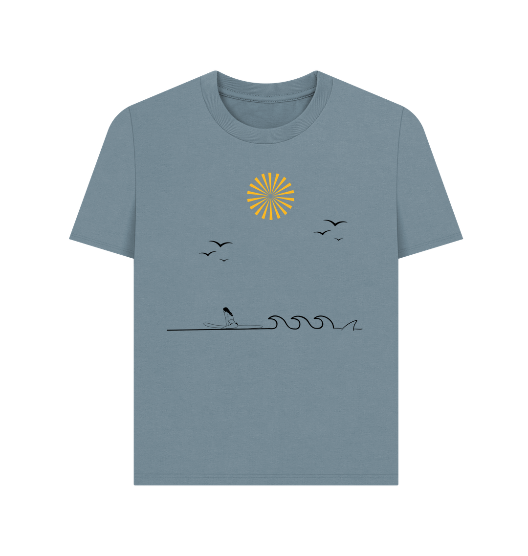 Stone Blue Printed T-shirt