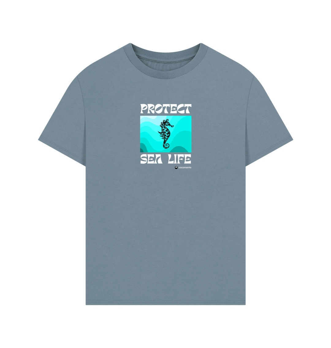 Stone Blue Printed T-shirt