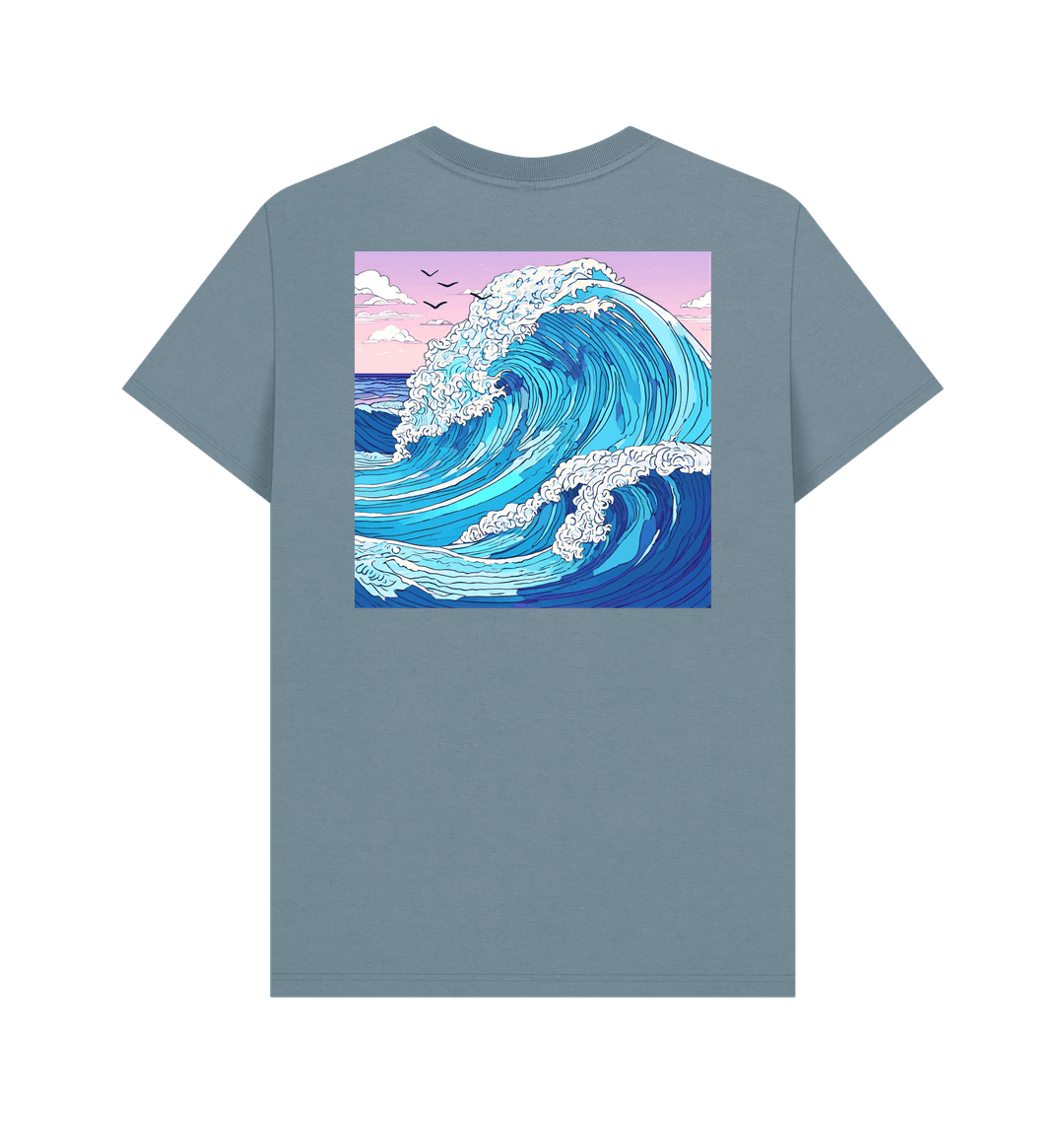 Stone Blue Printed T-shirt