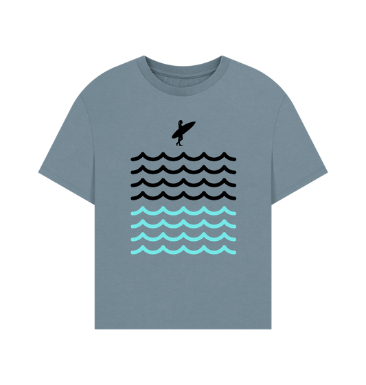 Stone Blue Printed T-shirt