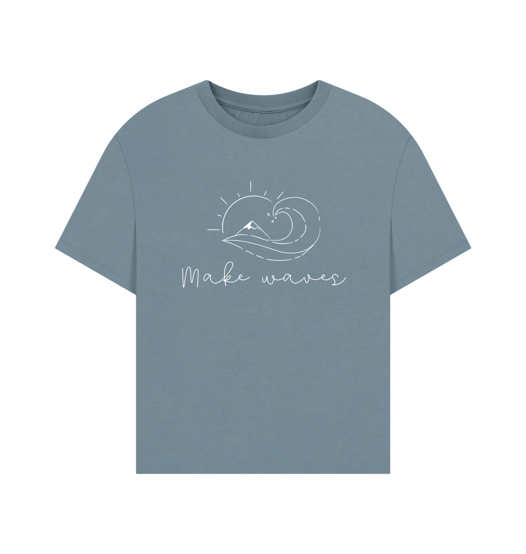 Stone Blue Printed T-shirt