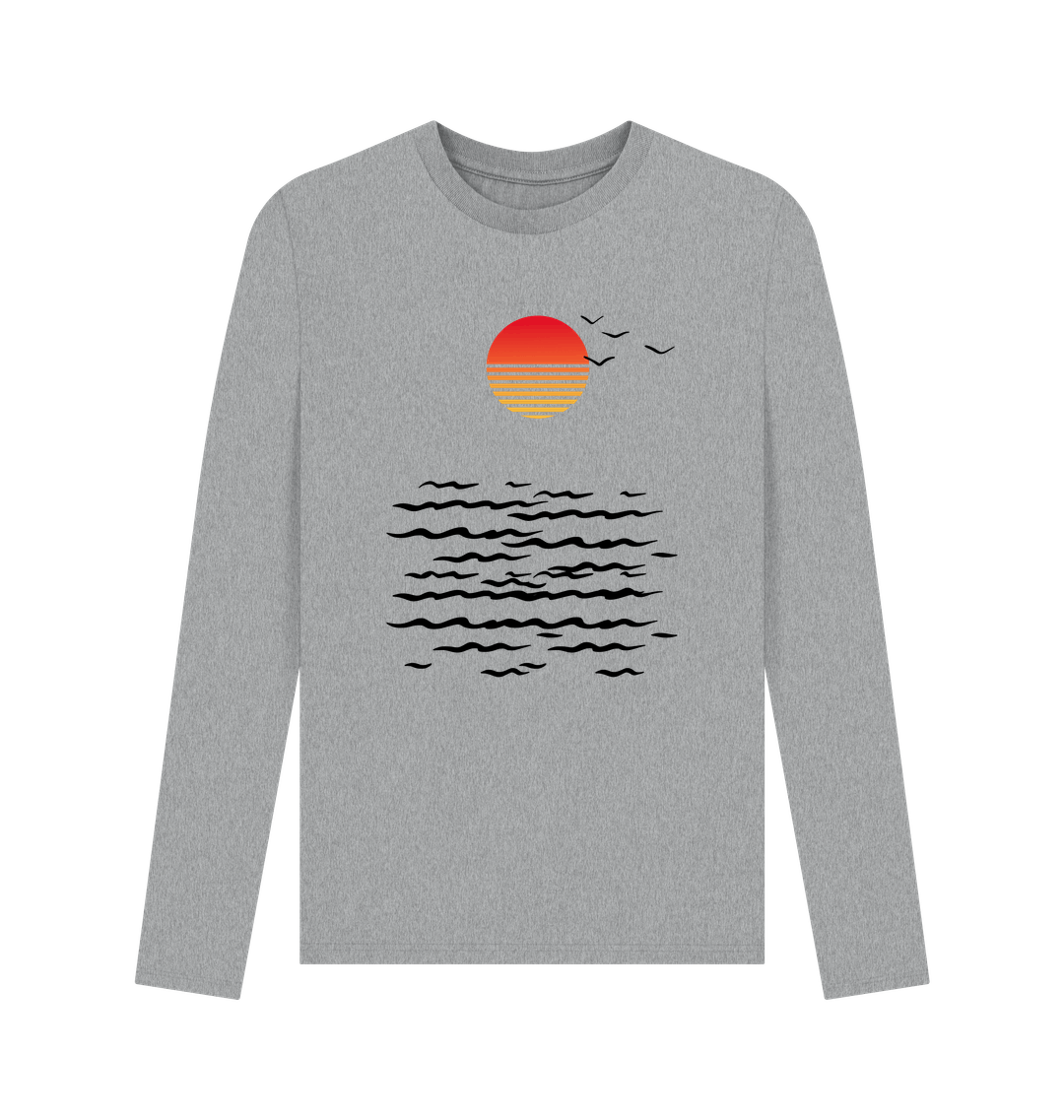 Athletic Grey Printed Long Sleeve T Shirt